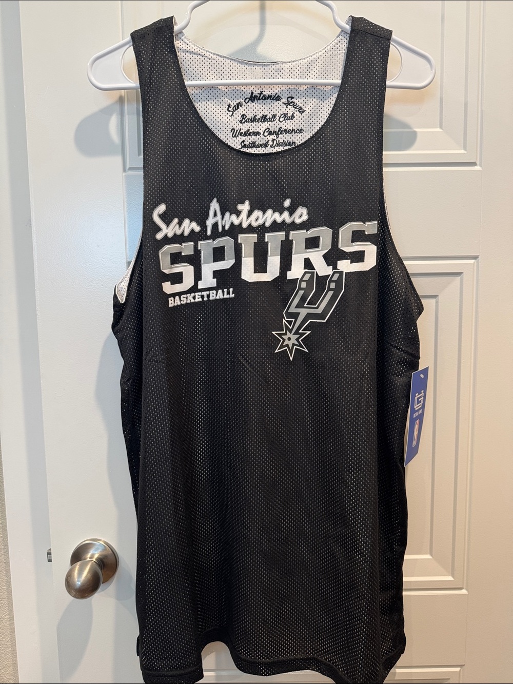 NBA San Antonio Spurs reversible Black Mesh Tank Top
